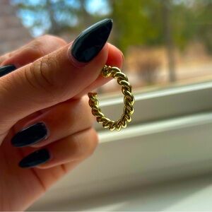 Gold Twisted Hoop Earrings